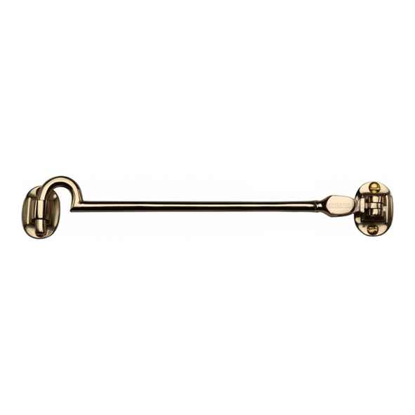 AA64 • 254mm • Polished Brass • Carlisle Brass Silent Pattern Cabin Hook